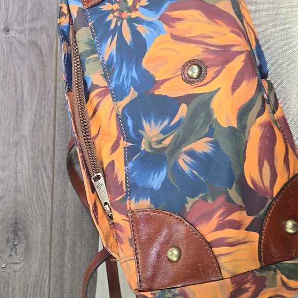Patricia Nash Sorlana Floral Nylon Leather Tote Bag - Picture 7 of 16